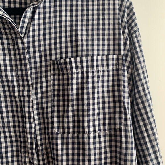 Abercrombie and Fitch Oversized Gingham Button Up Size Small - Picture 2 of 5